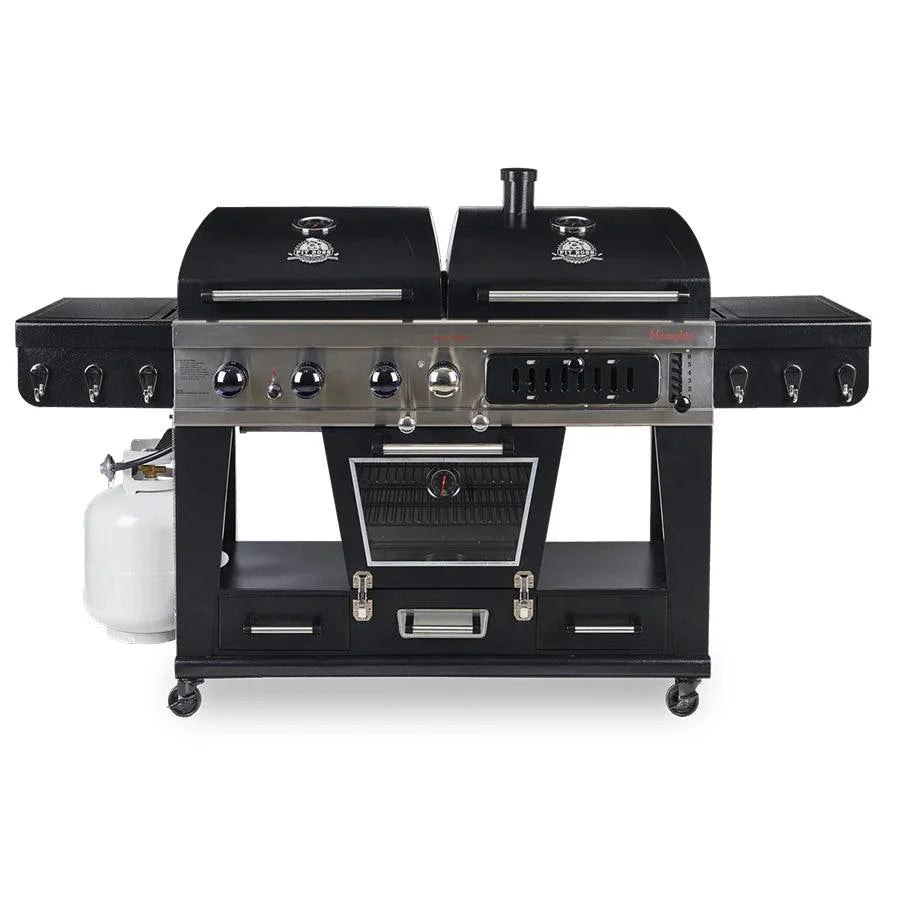 Pit Boss Memphis 1.0 Ultimate Combo Smoking BBQ Grill with Cover + Regulator